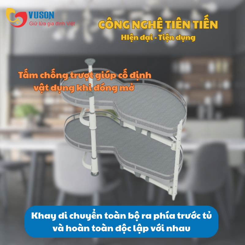 Mâm xoay Hafele Olla Move phải Kosmo 541.01.804