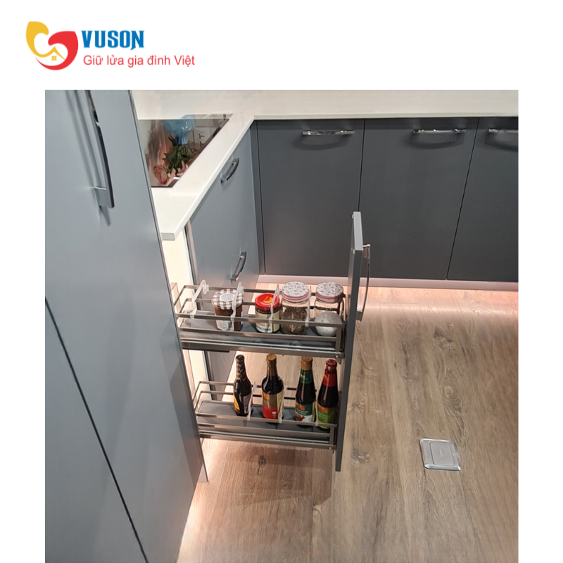Kệ gia vị tủ dưới gắn cánh Hafele Omero 300 549.20.825