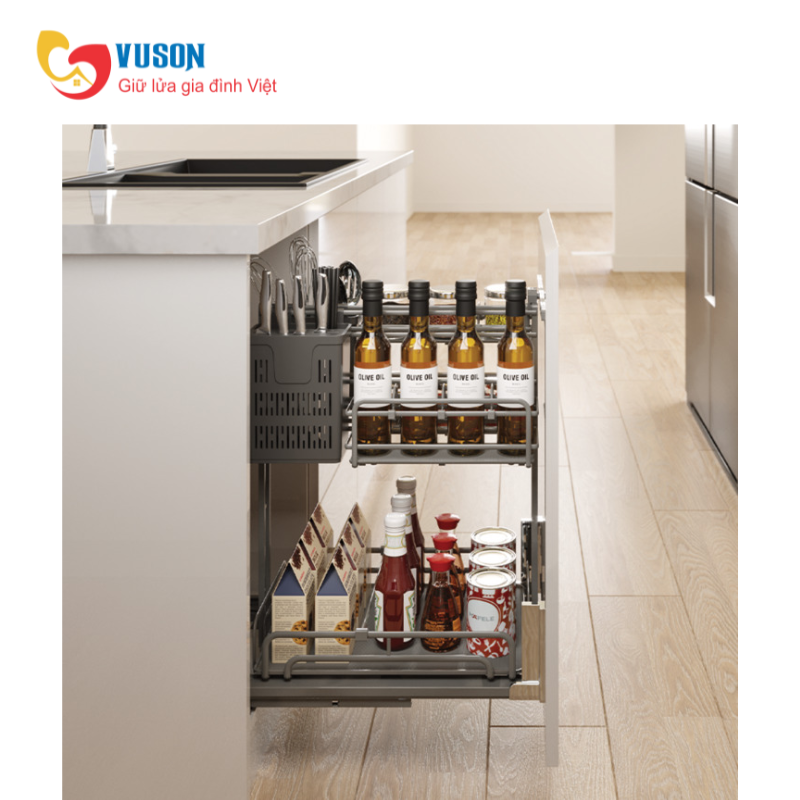 Kệ Đựng Gia Vị Omero Multi 400mm Hafele Kosmo 595.00.805