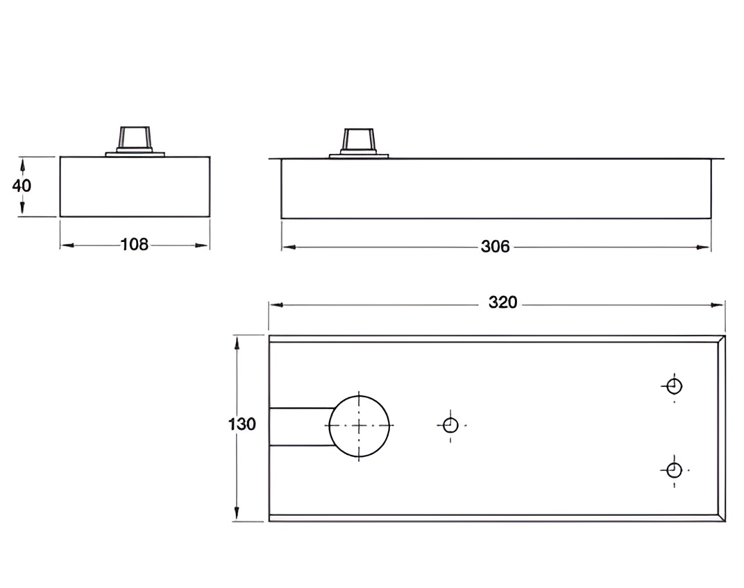 Bản Lề Sàn EN3 Tải Trọng 100Kg Hafele 932.77.010