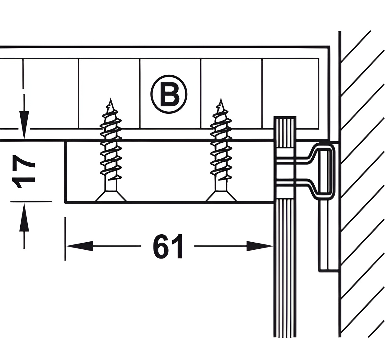 Bas Treo Tủ Tường 130Kg Hafele 290.00.740