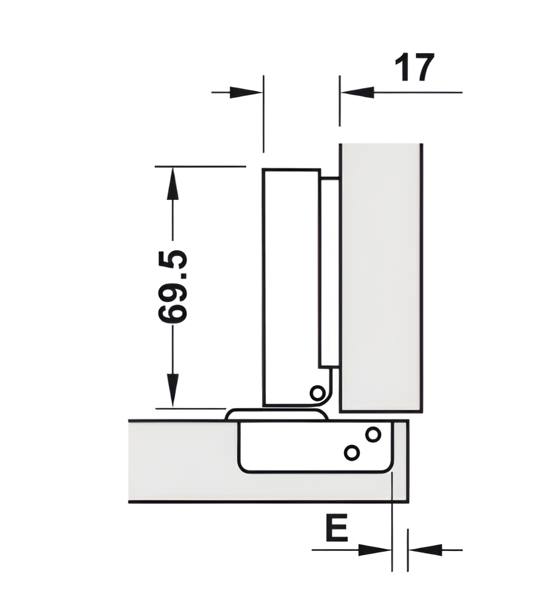 Bản Lề Trùm Ngoài Metalla SM 110° Giảm Chấn Hafele 315.11.750