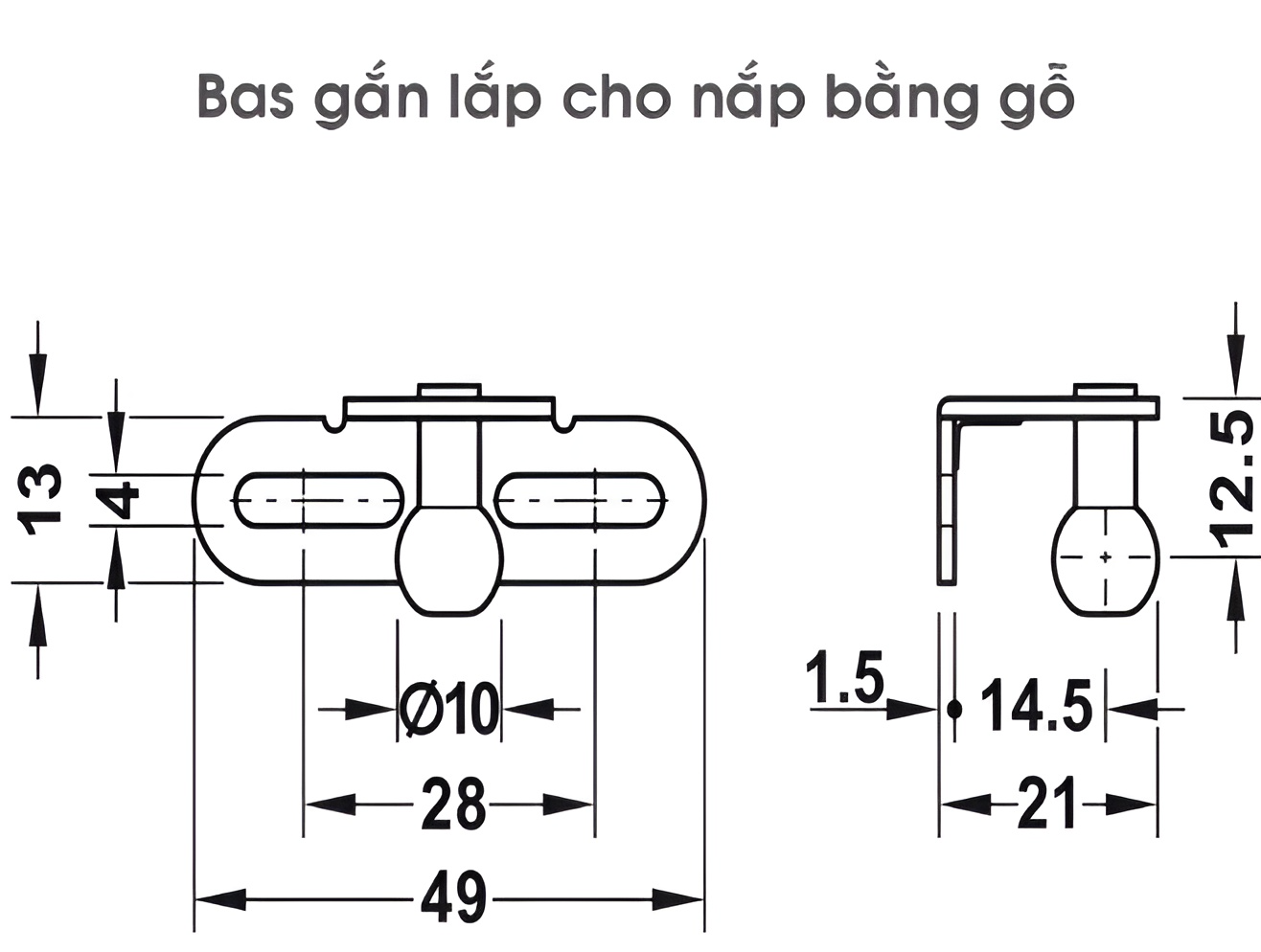 Pittong Đẩy Cánh Tủ 100N Hafele 373.82.908
