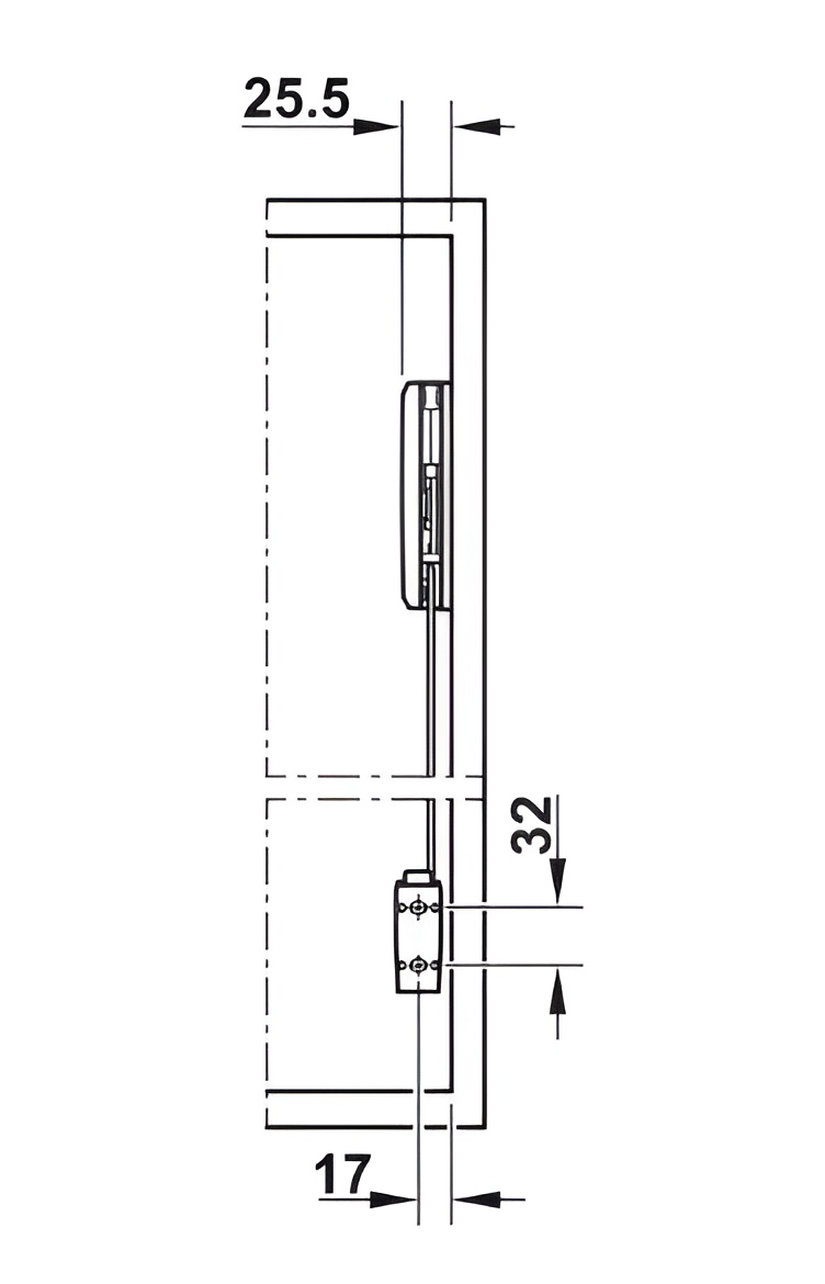 Tay Nâng Free Fold Short I6fs Nắp Trắng Hafele 493.05.901