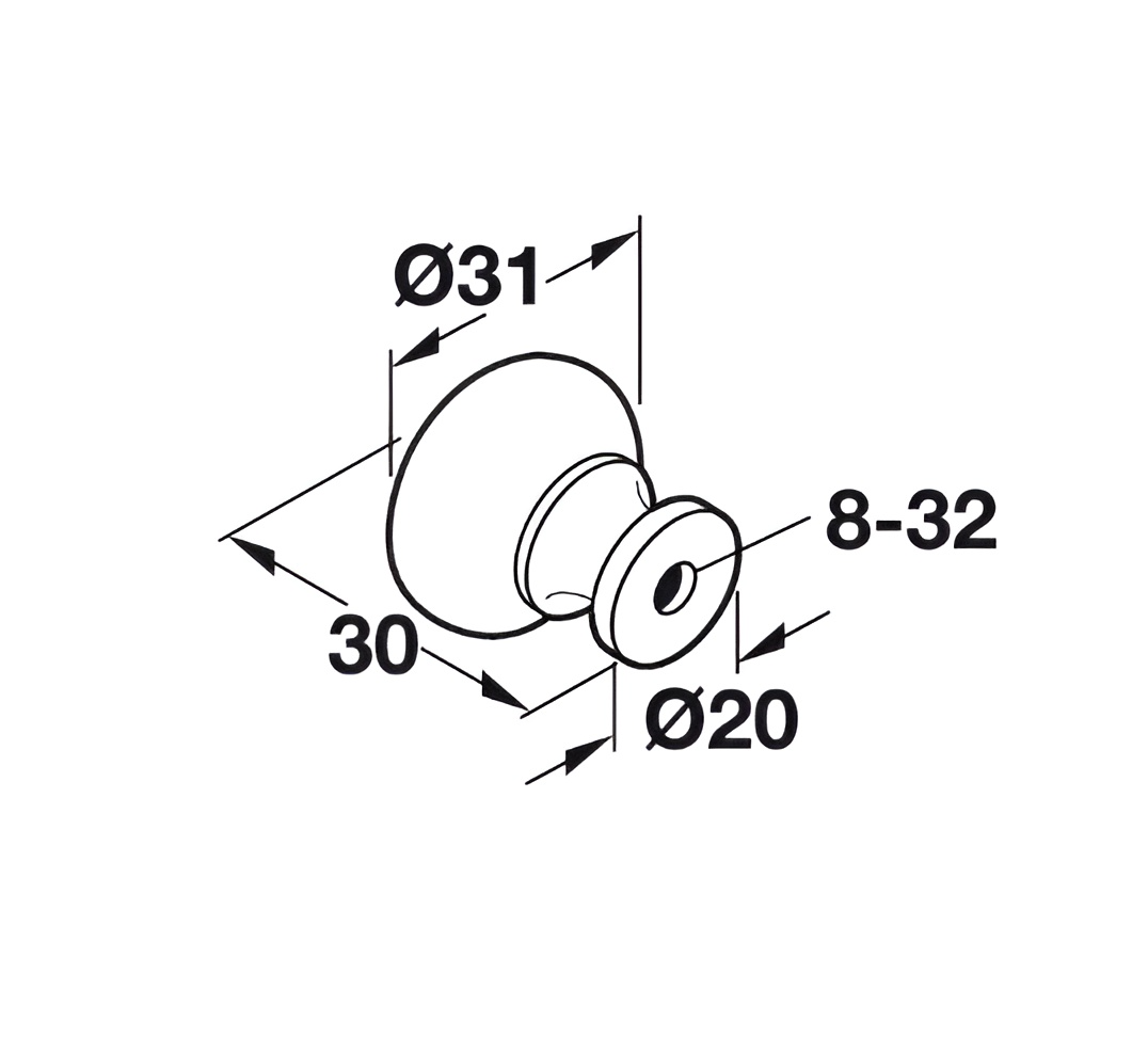 Quả Nắm Tủ Hafele 136.94.600