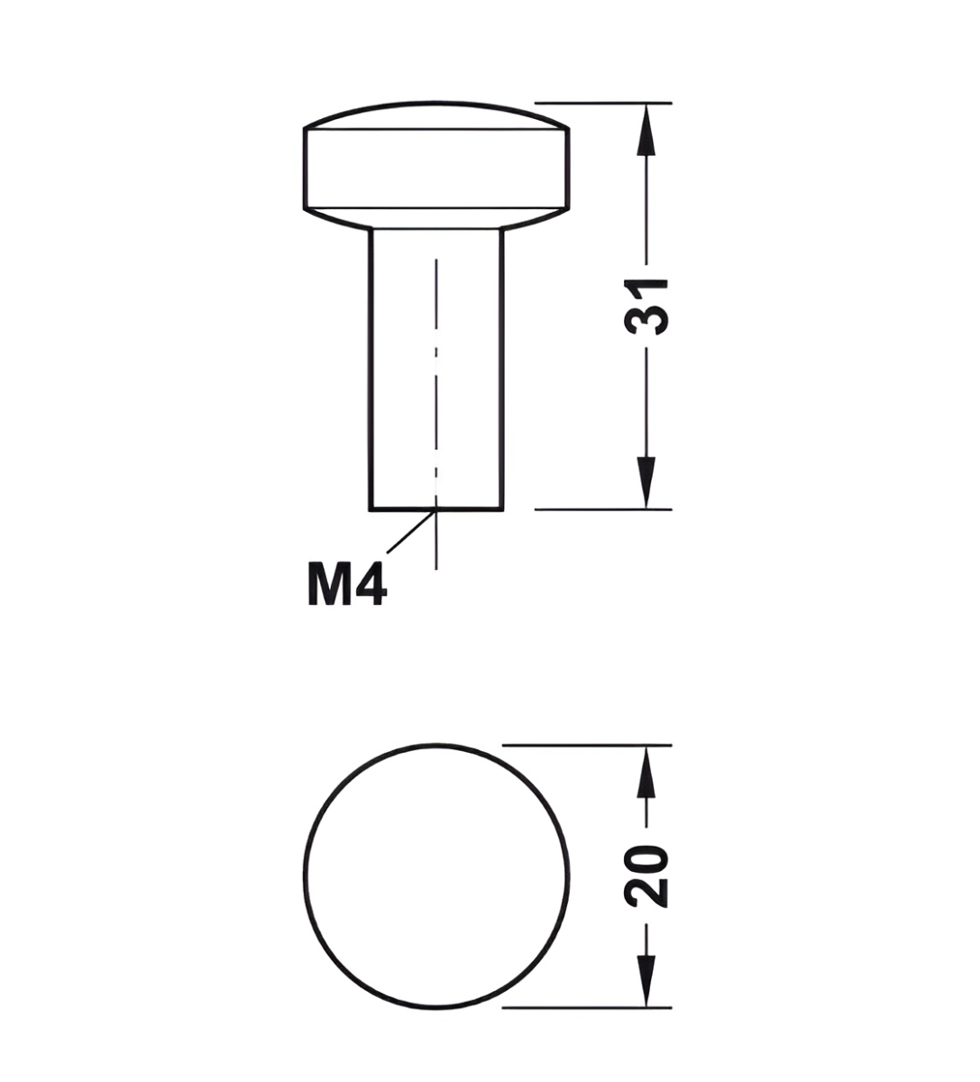 Quả Nắm Tủ H1340 Hafele 110.35.371