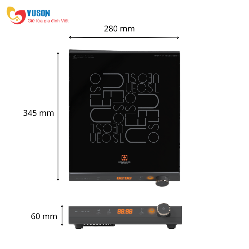 Bếp từ đơn Hawonkoo SEOUL-CEH-108-GR