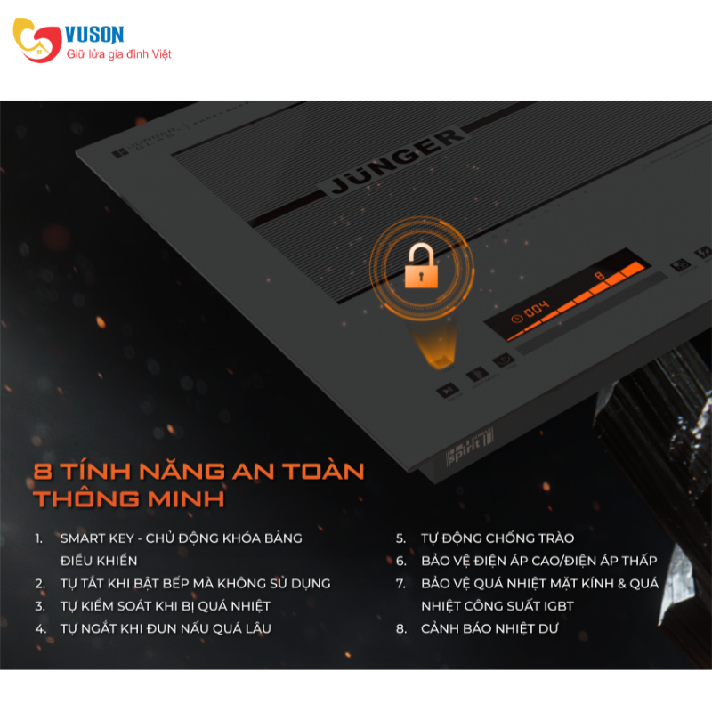 Bếp từ đôi Junger CEJ-222-INVERTER
