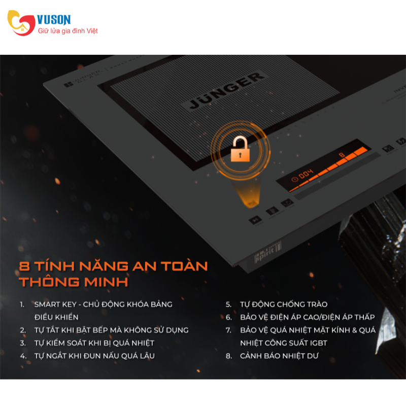 Bếp từ đôi Junger JG CEJ-225-INVERTER