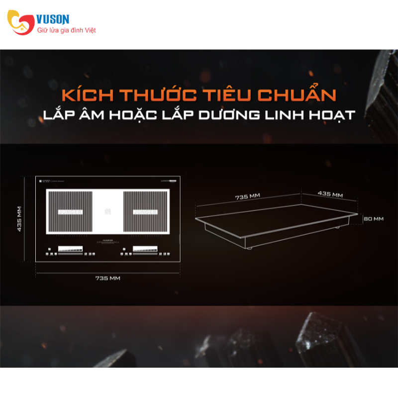 Bếp từ đôi Junger JG CEJ-225-INVERTER