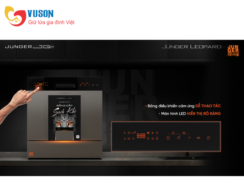 Máy rửa bát Junger JG Leopard DWJ-133-MS