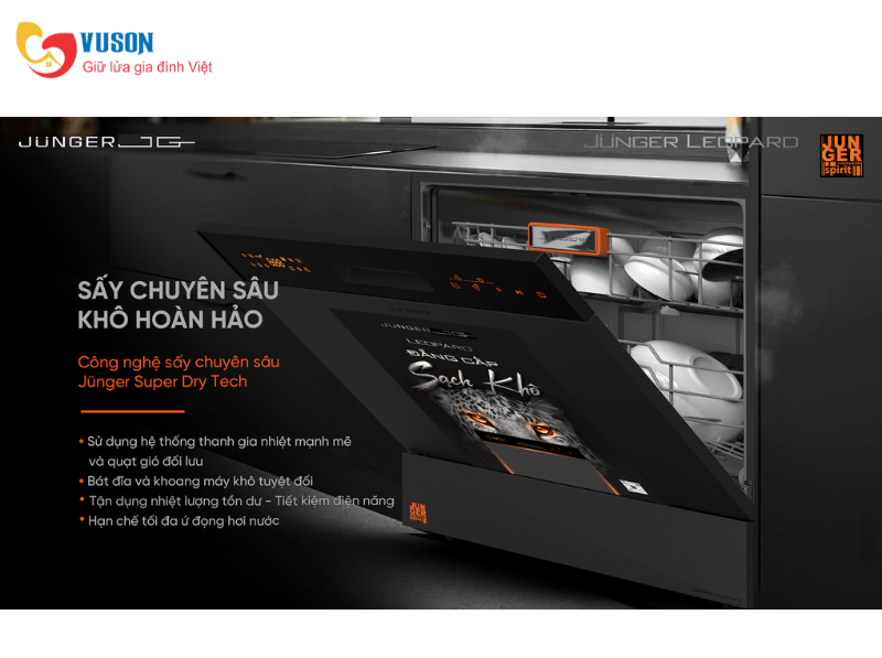 Máy rửa bát Junger JG Leopard DWJ-136-VG
