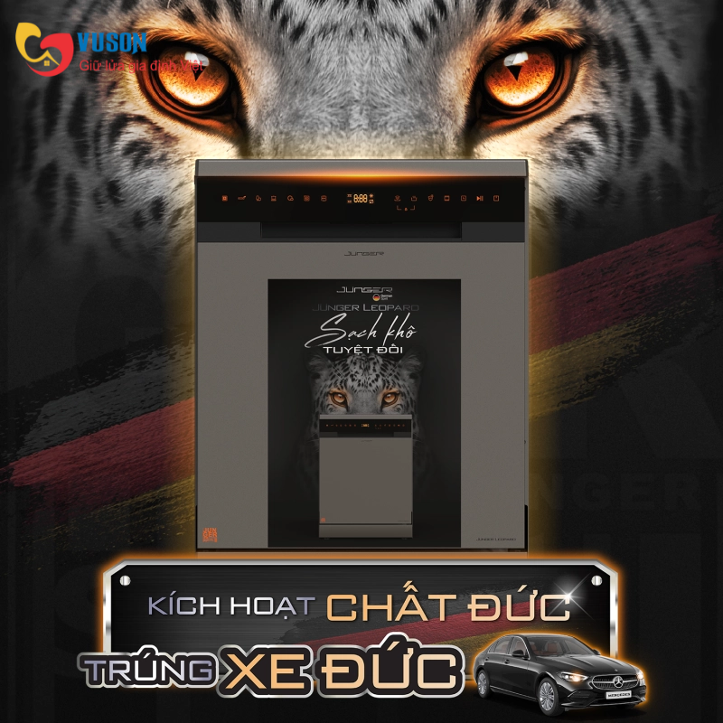 Máy rửa bát Junger Leopard DWJ-163-MS