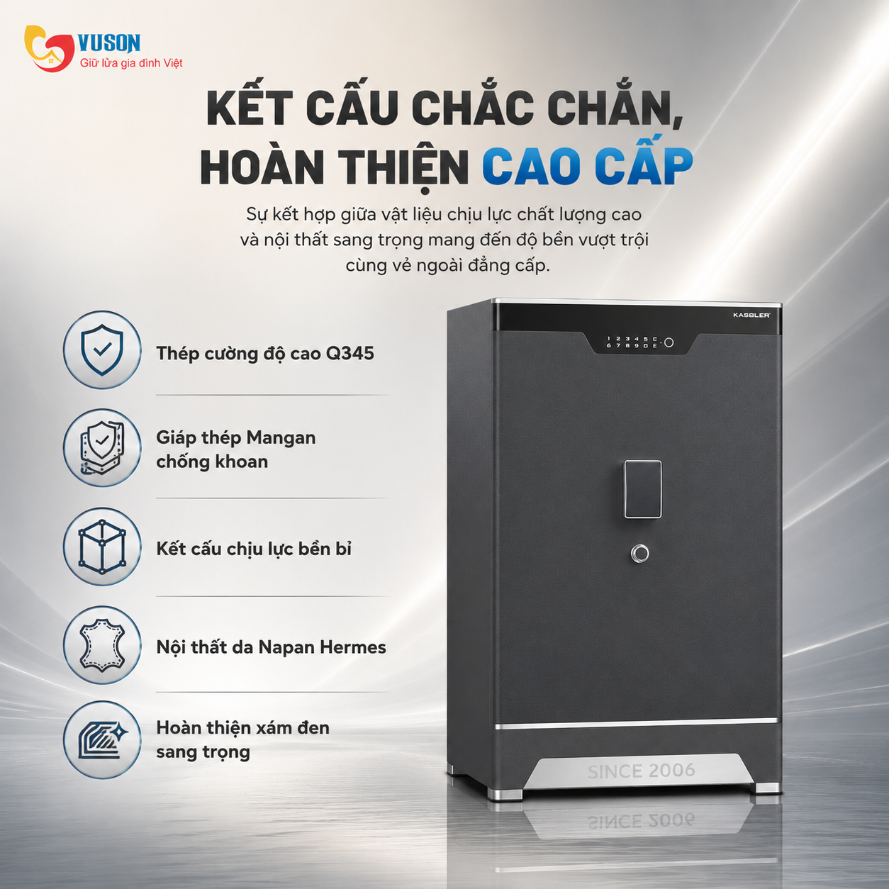 Két sắt thông minh Kassler KL-100LS6 LUXURY