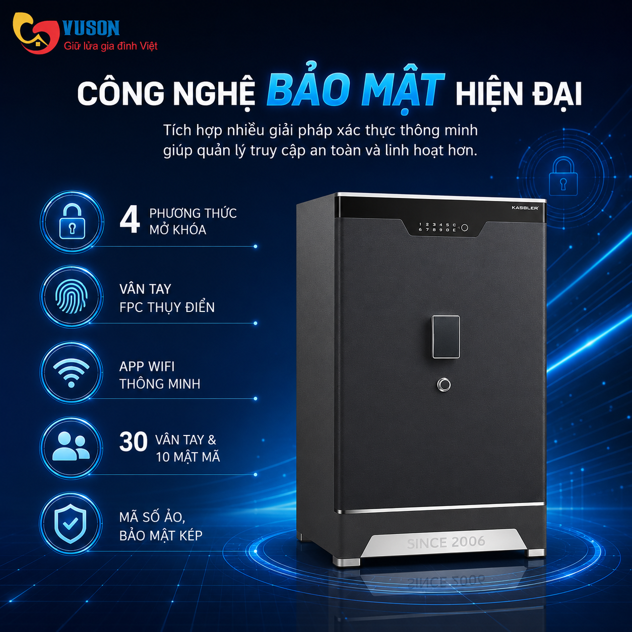 Két sắt thông minh Kassler KL-100LS6 LUXURY