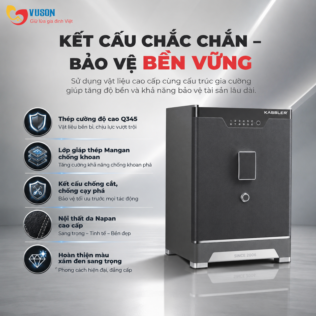 Két sắt thông minh Kassler KL-65LS6 LUXURY