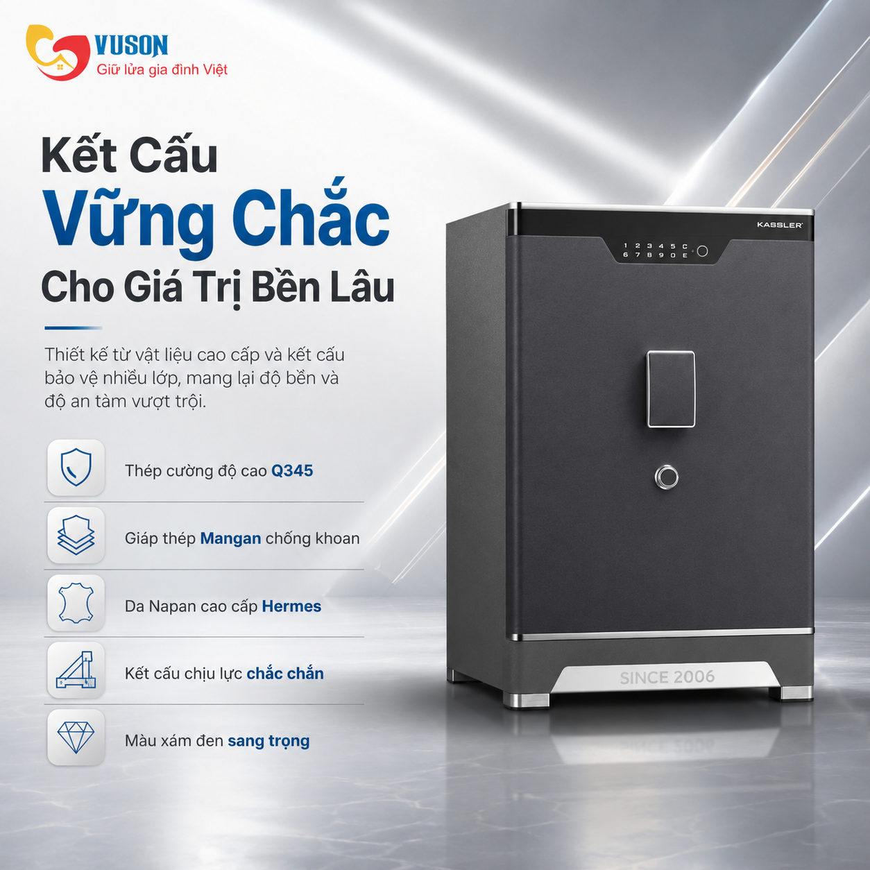 Két sắt thông minh Kassler KL-75LS6 LUXURY