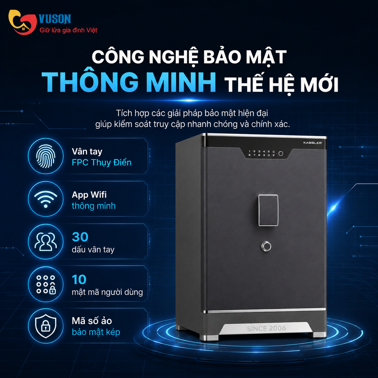 Két sắt thông minh Kassler KL-75LS6 LUXURY