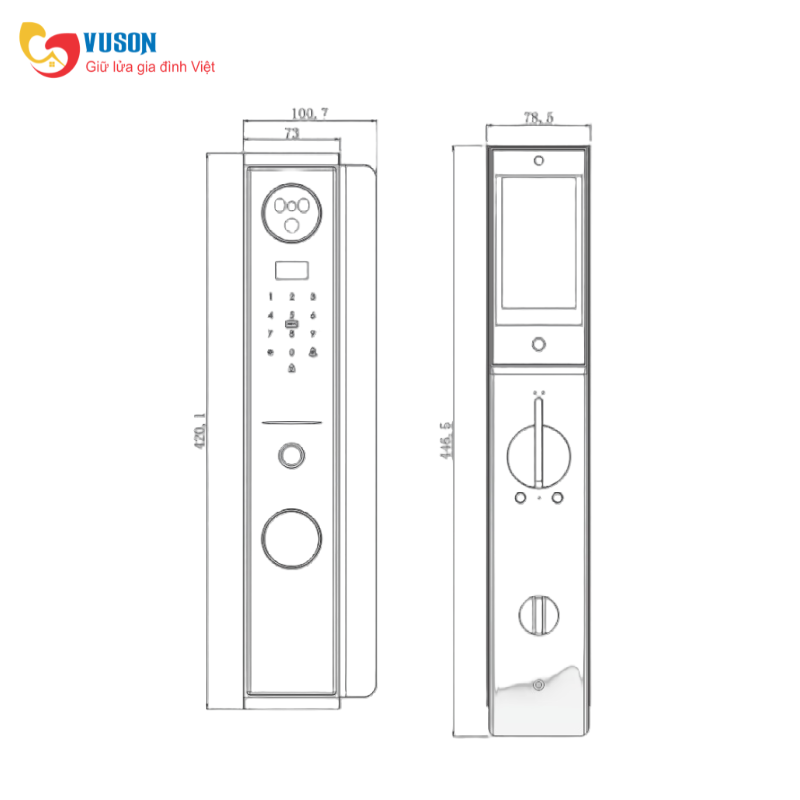 Khóa vân tay Kassler KL-808 CNC REMOTE