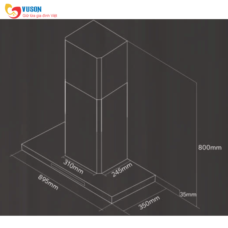 Máy hút mùi Kocher LUVIA 350 Premium Pro 900mm