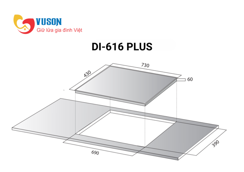 Bếp từ Kocher DI-616PLUS