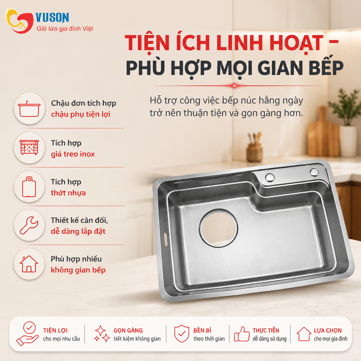 Chậu rửa bát Kocher TERA S7548