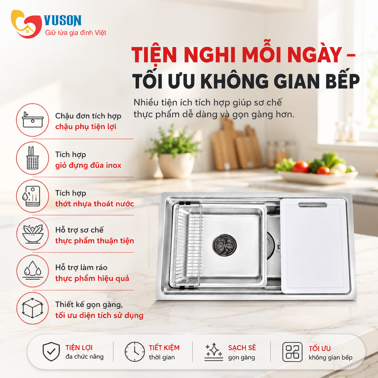 Chậu rửa bát Kocher TERA S7644
