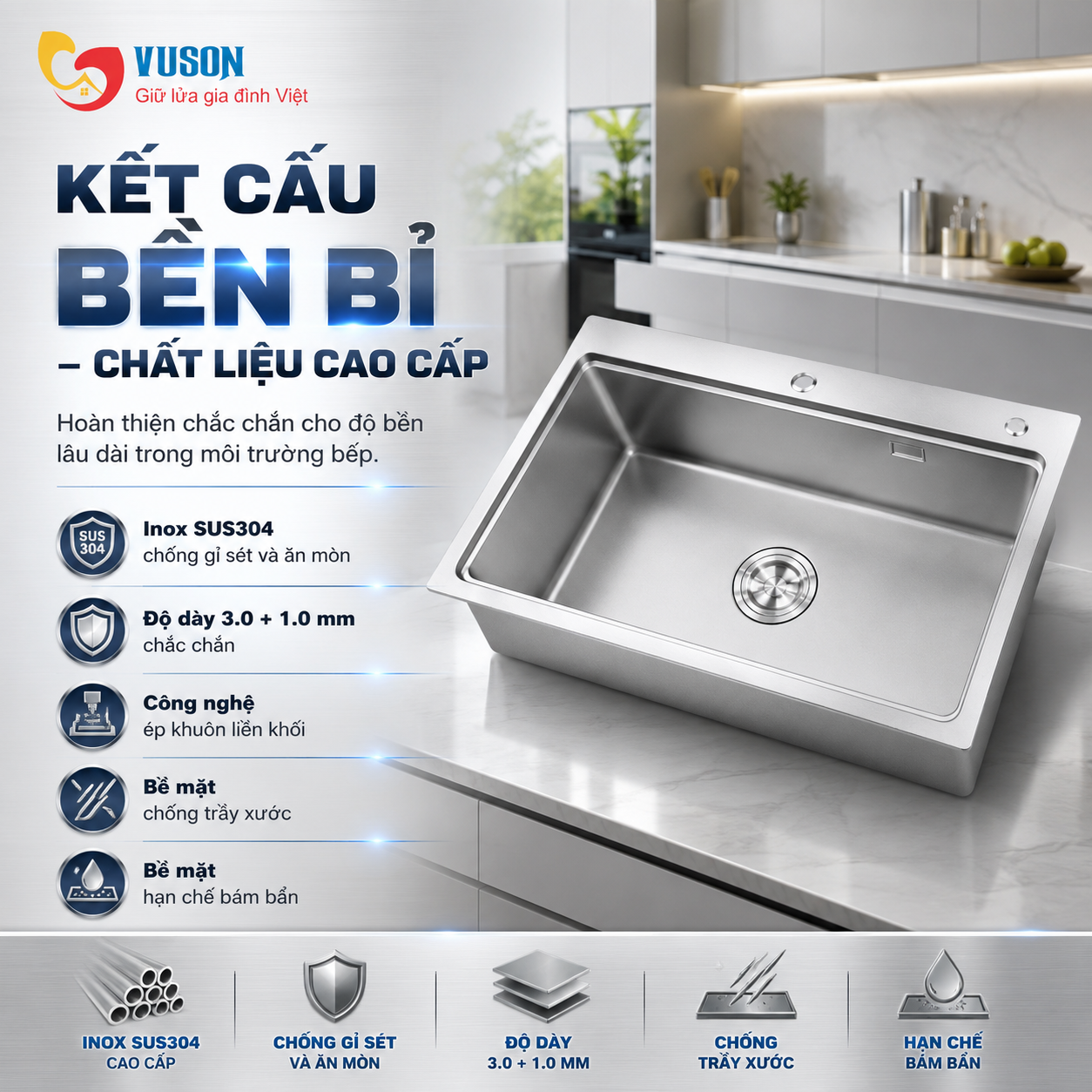 Chậu rửa bát Kocher TERA S7648