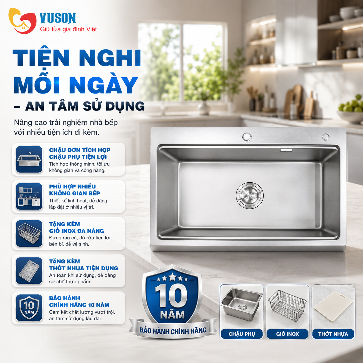 Chậu rửa bát Kocher TERA S7648