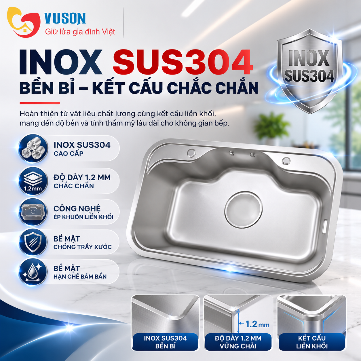 Chậu rửa bát Kocher TERA S7848