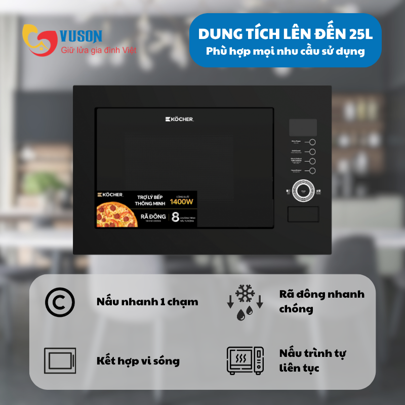 Lò vi sóng Kocher KMEU-1025A