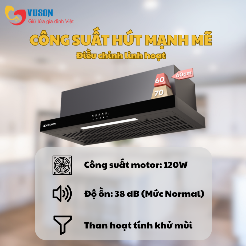 Máy hút mùi Kocher K-6360 (60cm)