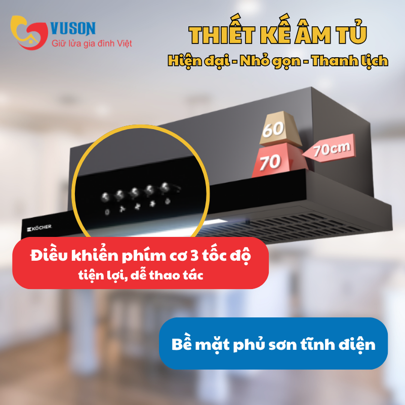 Máy hút mùi Kocher K-6370 (70cm)