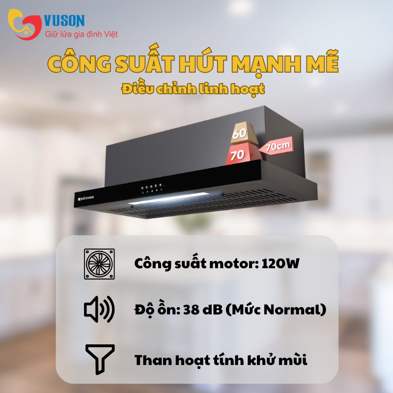 Máy hút mùi Kocher K-6370 (70cm)