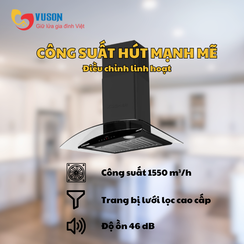 Máy hút mùi Kocher K-8002 (70cm)