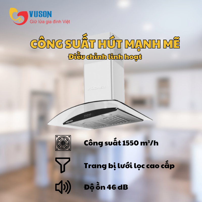 Máy hút mùi Kocher K-8070I (70cm)