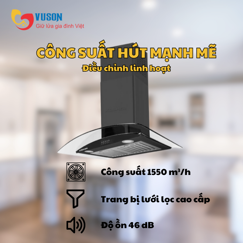 Máy hút mùi Kocher K-8070V (70cm)