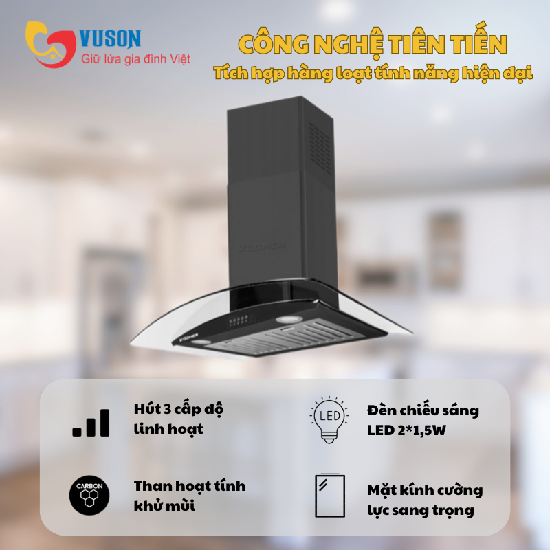 Máy hút mùi Kocher K-8070V (70cm)