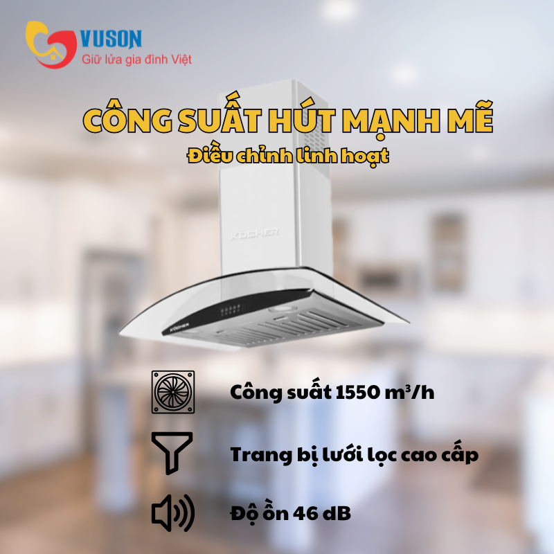 Máy hút mùi Kocher K-8872I (70cm)