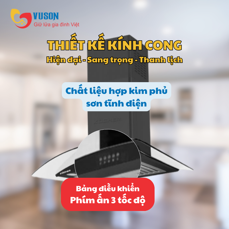 Máy hút mùi Kocher K-8872V (90cm)