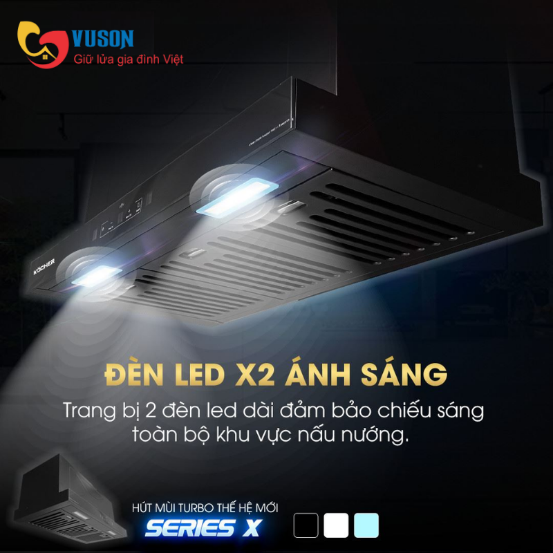 Máy hút mùi Kocher TURBO X-350T