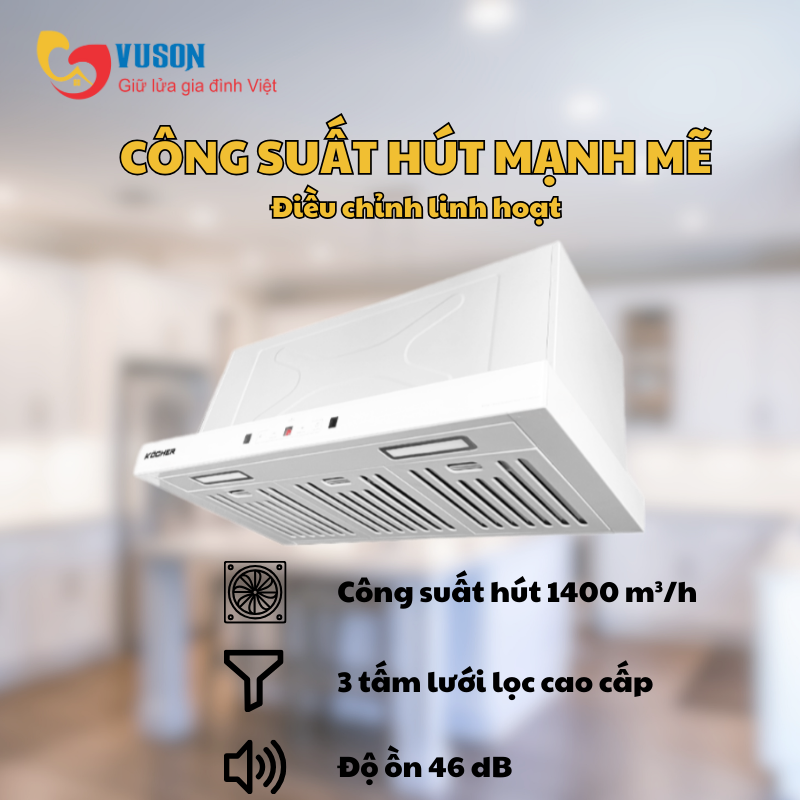 Máy hút mùi Kocher TURBO X-350T