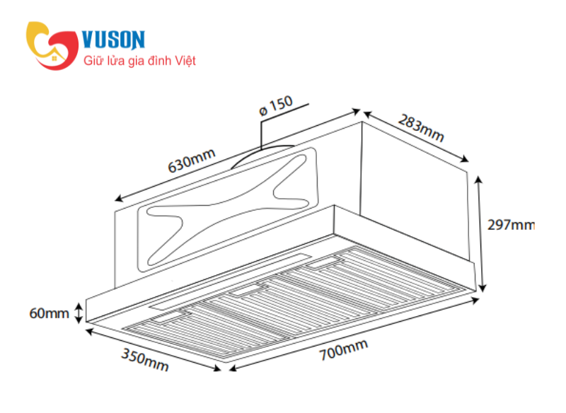 Máy hút mùi Kocher TURBO X3D-350D