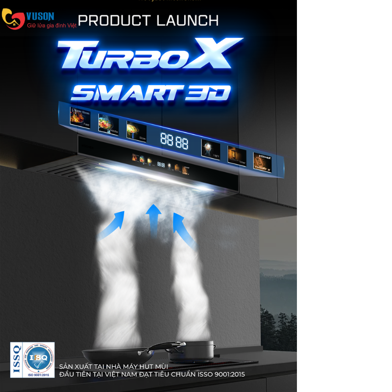 Máy hút mùi Kocher TURBO X3D-350D