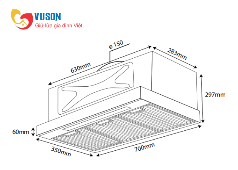 Máy hút mùi Kocher TURBO X3D-350N