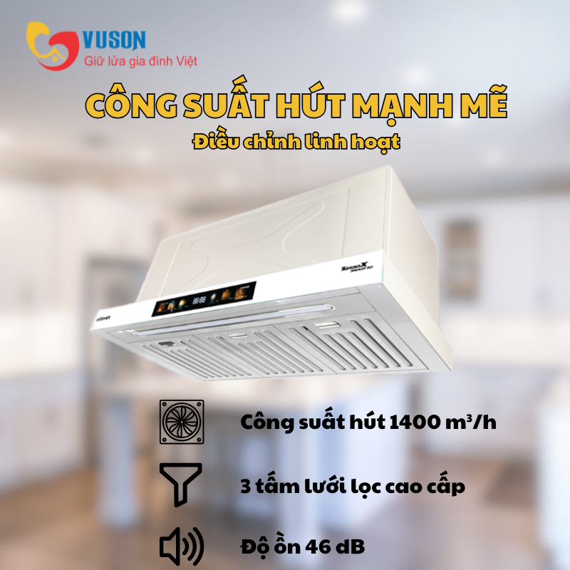 Máy hút mùi Kocher TURBO X3D-350T