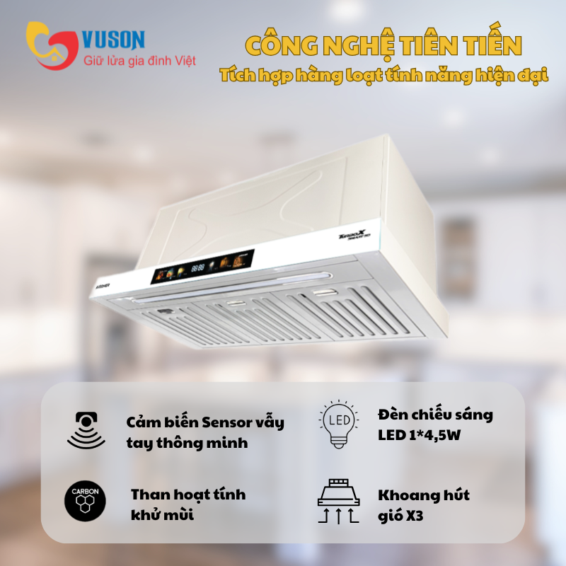 Máy hút mùi Kocher TURBO X3D-350T