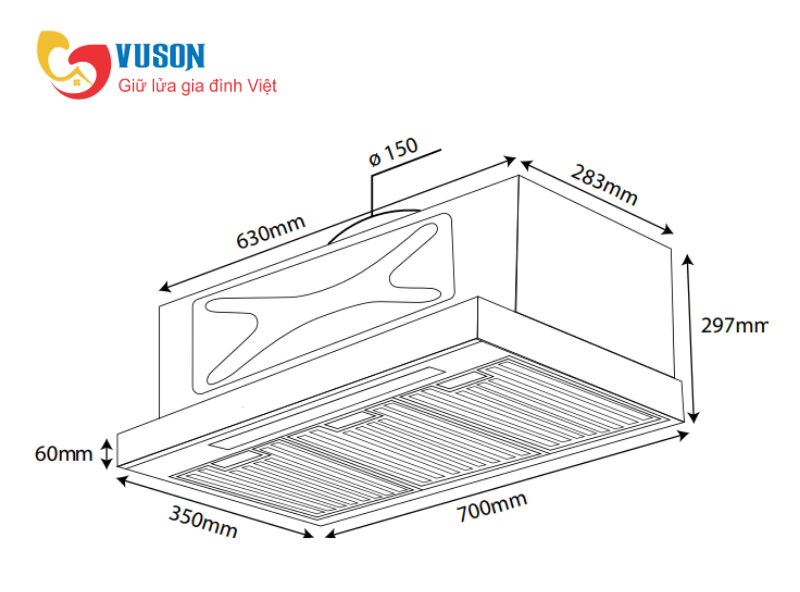 Máy hút mùi Kocher TURBO X3D-669D