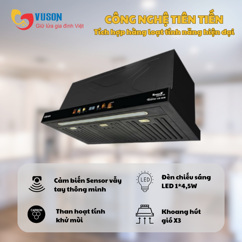 Máy hút mùi Kocher TURBO X3D-669D