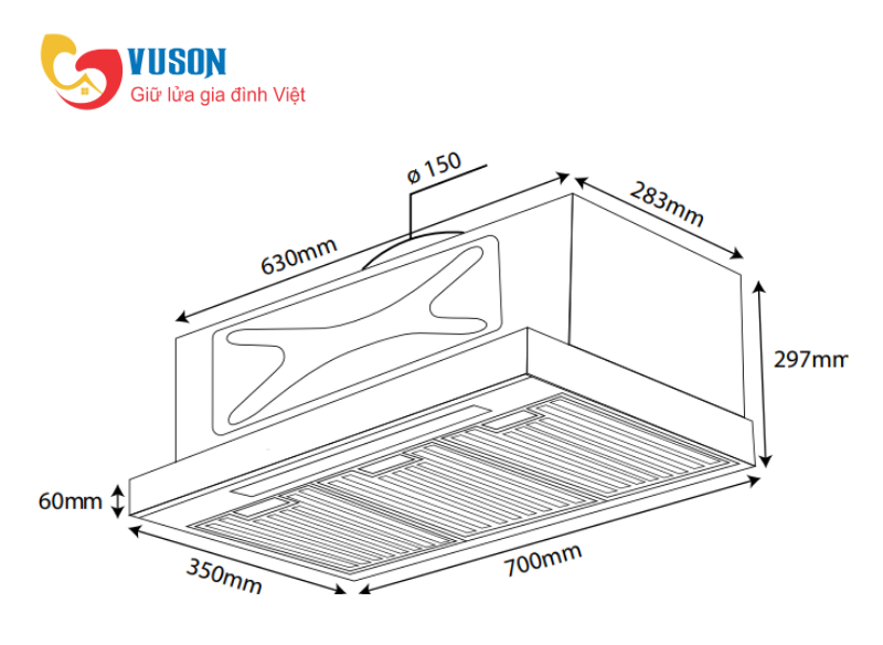 Máy hút mùi Kocher TURBO X3D-669T